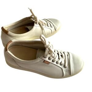 ecco White Leather Sneakers Women's US 6 EU37